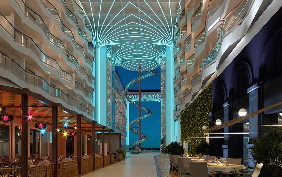 MSC World Europa, 11-deck-high dry slide | MSC Cruises MSC World Europa, 11-deck-high dry slide | MSC Cruises